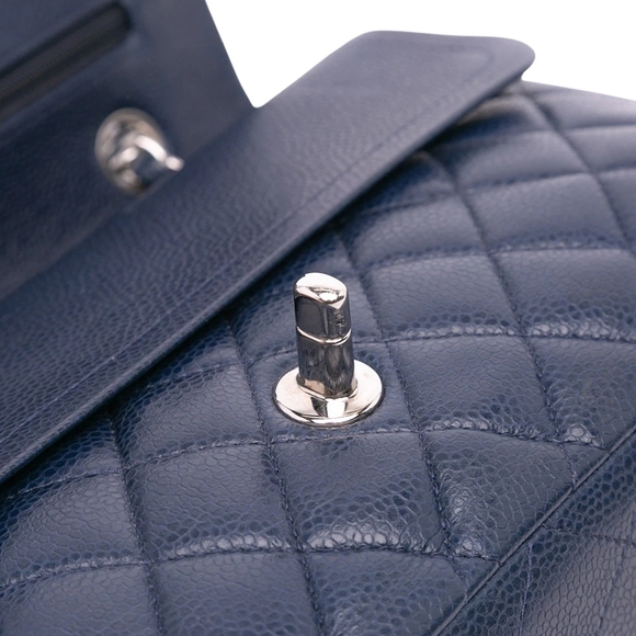 Chanel Dark Blue Quilted Shoulder Bag - Picture 2 of 7